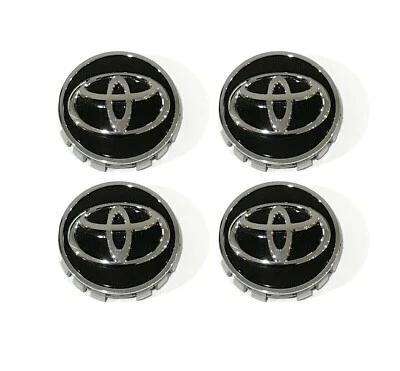4PC Toyota 62mm Black Wheel Center Cap For Corolla Altis Camry Hilux Revo Vigo - Image 1 of 3