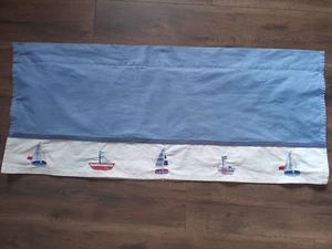 Pottery Barn Kids Valance 18"x44" 100% Cotton Boat Theme Nautical Window Curtain - Picture 1 of 6