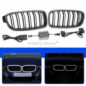 Front Kidney Grille Replacement W/ LED Light For BMW 3 Series F30 F31 2012-2018 - Picture 1 of 21