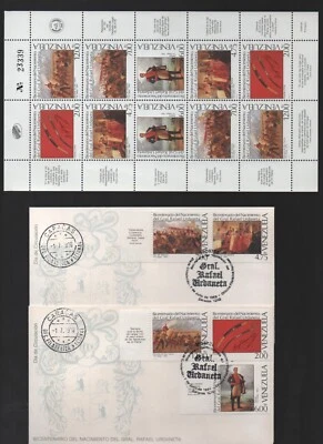 Venezuela: 1988; Scott 1418 in complete sheet of 10,  2 complete set VZ2487 - Image 1 of 2