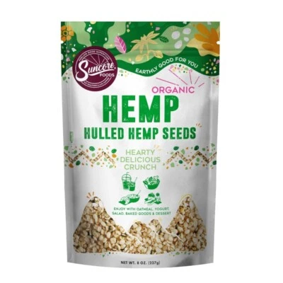 Suncore Foods Organic Hemp Seeds, Gluten-Free, Non-GMO, 8oz (1 Pack) - Image 1 of 4