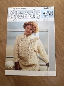 Wendy Knitting Pattern 3907 Lady’s Lace & Aran Panelled Sweater 30/32-38/40 Aran