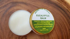 Organic Eucalyptus Salve/Balm Colds,Sinus Congestion,Allergies,Respiratory - Picture 1 of 6