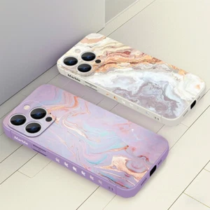 Shockproof Marble TPU Phone Case For iPhone 16 15 14 13 12 Pro Max 11 XS 8 Cover - Picture 1 of 18