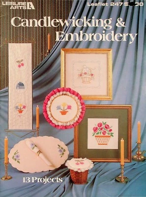 Candle Wicking & Embroidery Samplers Cross Stitch Patterns By Leisure Arts - Image 1 of 3