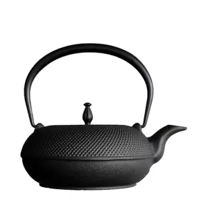 Oigen Nanbu Tetsubin Iron Kettle Round Nanbu Arare 1L Direct flame, IH cast iron - Picture 1 of 4