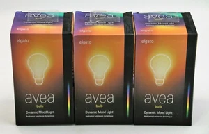3 X Elgato -Avea 7W Smart Bluetooth LED Light Bulb Apple iPhone / Samsung - Picture 1 of 8