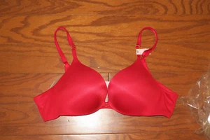 ❤️ SUJETADOR 36AA ❤ So Obsessed ❤ VICTORIA'S SECRET PUSH UP WIRE ROJO SATINADO SUPER LIGERO - Imagen 1 de 3