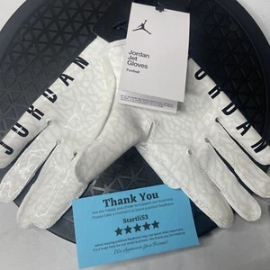 Nike Jordan Vapor Jet 7.0 Football Gloves Wide Receiver White Mens Size Small - Picture 1 of 4