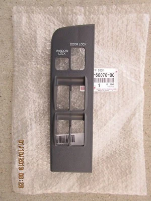 91-97 TOYOTA LAND CRUISER FRONT RIGHT SIDE MASTER POWER WINDOW SWITCH BEZEL TRIM - Image 1 of 2