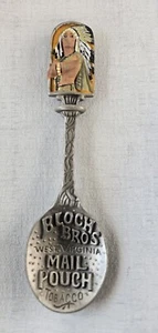 VTG Souvenir Pewter Advertising 3D Spoon Franklin Mint Country Store BLOCH BROS. - Picture 1 of 6