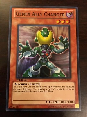 Genex Ally Changer HA04-EN003 YuGiOh! SUPER RARE (SR) 1st Ed Hidden Arsenal 4 NM - Image 1 of 2