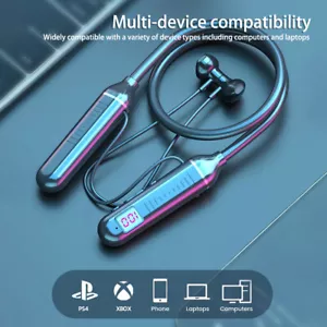 Auriculares Deportivos Inalámbricos Bluetooth 5.3 Cuello Colgante Intrauditivo Auriculares Auriculares - Imagen 1 de 21