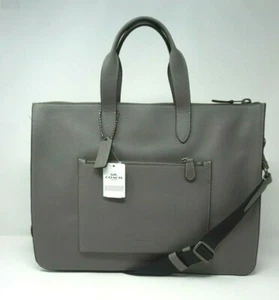 Coach Herren Metropolitan Pebble Leder meliert grau weich Aktentasche 32249 - Bild 1 von 12