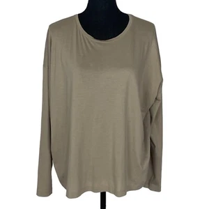 VINCE Men Crew Neck Tee Long Drop Sleeves Sz L Tan Casual Office Everyday 60-9 - Picture 1 of 9