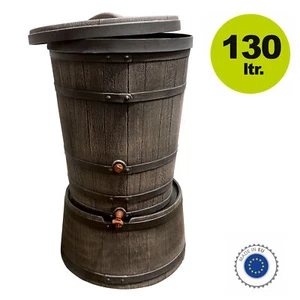 Yerd Regen Fass Tonne Tank 130 Liter Set Holz Wein Barrik Country mit Sockel - Bild 1 von 8