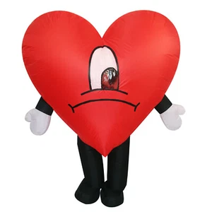 Adulto Inflable Amor Corazón Disfraz Halloween Fiesta Cosplay Explotar Elegante Vestido - Imagen 1 de 5