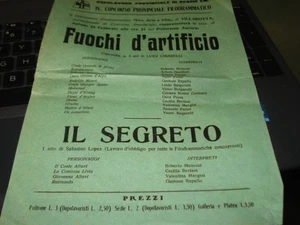 VOLANTINO EPOCA FASCISTA REGGIO EMILIA COMMEDIA DOPOLAVORO VILLAROTTA CHIARELLI - Picture 1 of 4