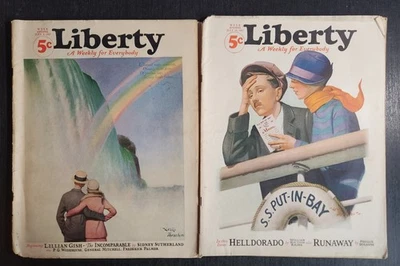 LIBERTY MAGAZINE VINTAGE 1927 AMERICAN SHORT STORIES, GREAT ADS, EPHEMERA GD - Image 1 of 4