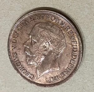 1915 George V Bronze Penny - great detail - Picture 1 of 2