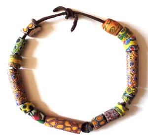 Antiguo collar vintage de cuentas de comercio africano (b) - Imagen 1 de 8