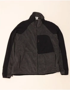 COLUMBIA Mens Interchange Fleece Jacket UK 42 XL Grey Colourblock BP04 - Picture 1 of 3