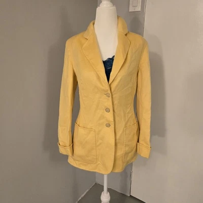 Escada 100% Cashmere Blazer Jacket Women’s 38 Yellow Made in Italy Luxury Soft - Image 1 of 4