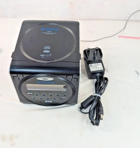 Roberts CRD-37 Radio DAB CD MP3 Player Alarm Clock Black & Silver, Tested Works - Picture 1 of 10