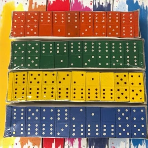 Double Six Color Dominoes 112 Replacement Pcs Math Games for Educational Toys - Picture 1 of 6