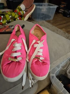 Kate Spade Ribbon Neon Pink Schuhe Tennis Größe 11 Z1 - Bild 1 von 10
