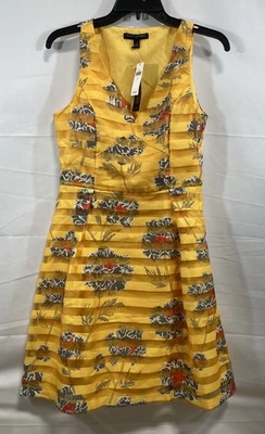 Banana Republic Women's Yellow Floral Sleeveless Dress Size 4 NWT - Image 1 of 4