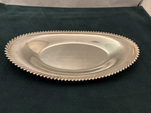 Vintage Wilcox 7075 Oval Silver Platter Floral Rim 12.5” Long 7.25” Wide - Picture 1 of 14