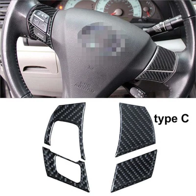 For Toyota Camry 2007-2011 Carbon Fiber Steering Wheel Button Cover Trim Type C - image 1 of 4