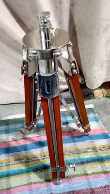 Tripod Nickel Tripod Vintage Brass Search Antique Tripod Home Decor - Image 1 of 4