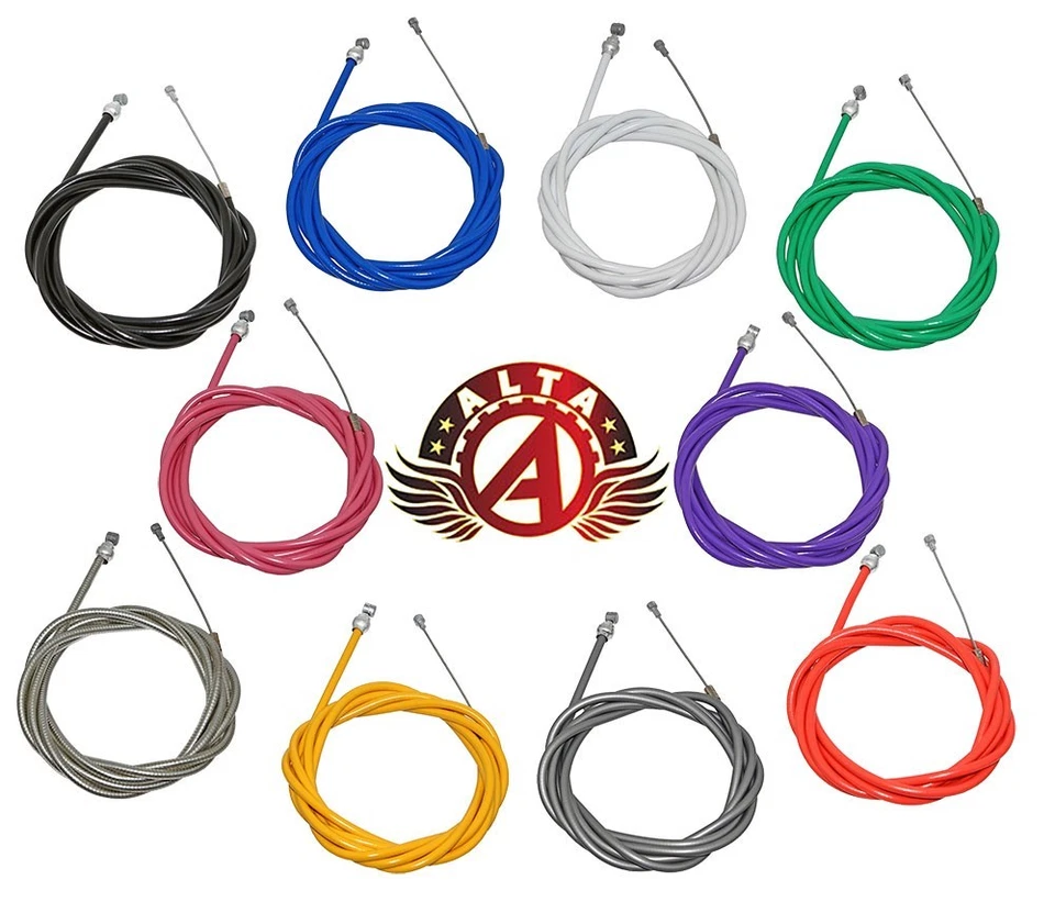 ALTA Brake Cable 70"/75" Beach Cruiser Bicycle Brake Fixie Bmx 11 Colors