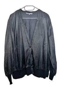 Chesca Size UK 22 Black Silk Blend Blouse  - Picture 1 of 13
