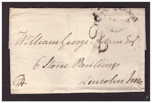 1812 pre-stamp partial cover to Lincoln's Inn, London. - Picture 1 of 4