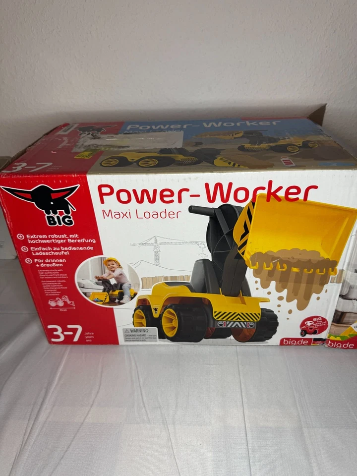 BIG 800055813 Power Worker Maxi Loader Aufsitzbagger Sitzhöhe 22 cm Spielzeug - Bild 1 von 3