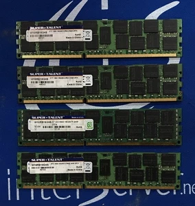 64GB (4X16GB) SUPER TALENT W16RB16G4S STT 1600 16G/512 E/R SAM Server Memory - Picture 1 of 1