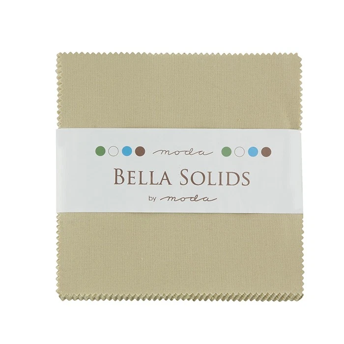 Bella Solids 5" Square Pack in Tan by Moda - Image 1 of 1