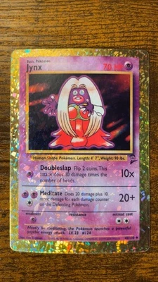 ⚡Very Rare Gold Holo Base Set 2 Jynx ⚡ Vintage Vending Sticker Pokémon Read⚡ - Image 1 of 2
