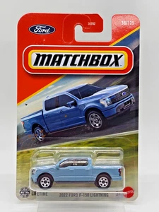 Matchbox 2025 MBX Team Ford 38/125 Blue 2022 Ford F-150 Lightning - Picture 1 of 8