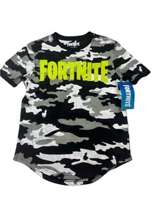 Licensed Fortnight Boys T-shirt Zebra Camo Print Size L 10-12 - Picture 1 of 6
