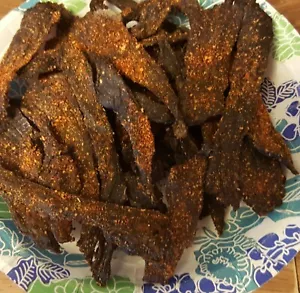Juan & Teresa FIVE POUNDS CALIENTE (Mexican hot) CARNE SECA ANGUS BEEF JERKY - Picture 1 of 1