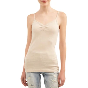 No Boundaries Juniors Cinch Front Cami Oatmeal Heather Size 2XL 19 - Picture 1 of 5