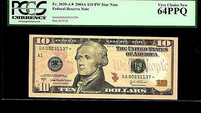 2004 A$10 Dollars Boston STAR Federal Reserve  Uncirculated PCGS 64 - Image 1 of 2