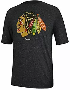 Chicago Blackhawks Schwarz Pullover Emblem Kurzarm T-Shirt - Bild 1 von 4