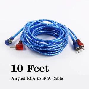 Cable macho 5 piezas 2-RCA a 2-RCA cableado de extensión de cobre de audio de doble canal de 10 pies - Imagen 1 de 6