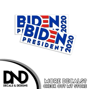 Pegatina parachoques demócrata Biden President 2020 - Joe Biden 3"" x 8"" - paquete de 2 - Imagen 1 de 2