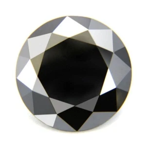 DIAMANTE SUELTO NATURAL DE 2,02 CT NEGRO OPACO REDONDO CORTE BRILLANTE DIAMANTE SIN RESERVA - Imagen 1 de 2